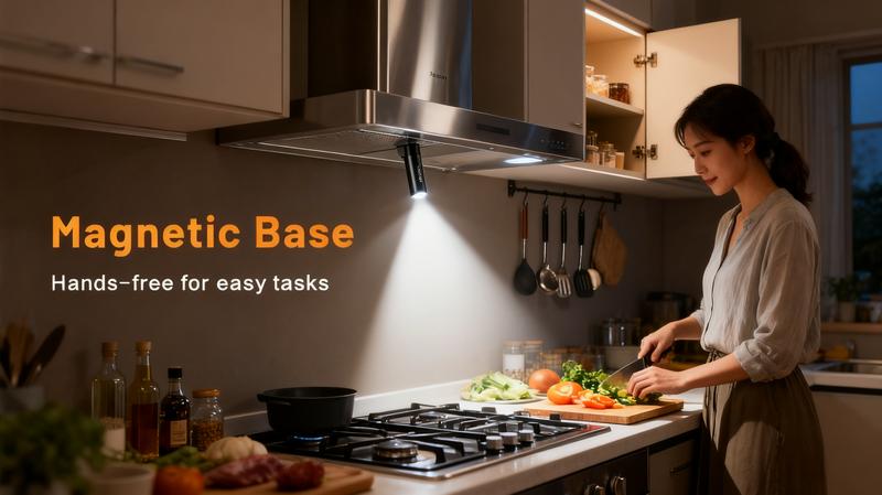 🔦Pocket Rechargeable EDC Flashlight: 500 Lumens Mini Keychain Light with Fire Starter & Window Breaker