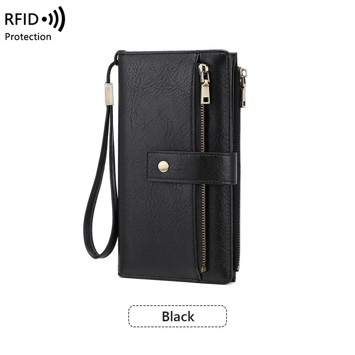🔥Hot Sale 49% OFF🔥Women's long wallet, stylish clutch, elegant solid color RFID blocking leather wallet