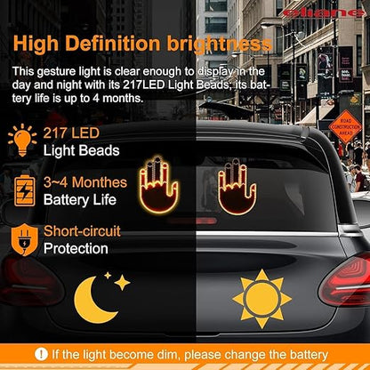 🔥Car Windshield Back Window Led Light Hand Gesture Lights