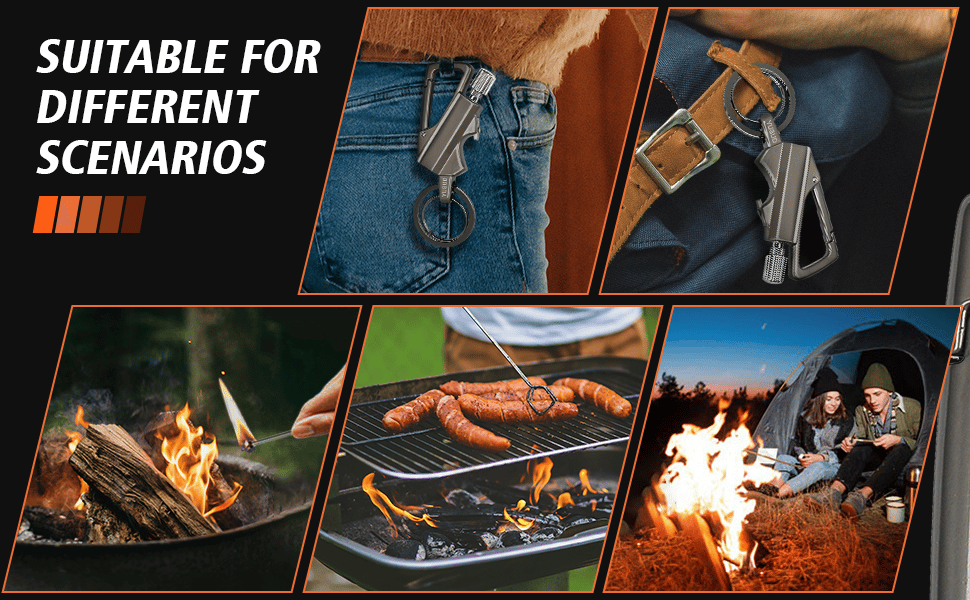 🔥LAST DAY Promotion - 🔥Permanent Match Infinity Lighter with Multitool Keychain Bottle Opener✨