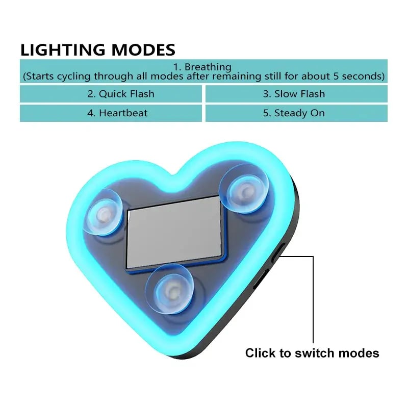 🔥Last Day 49% OFF - Solar Powered Wireless LED Heart Shape C-Pillar Neon Light