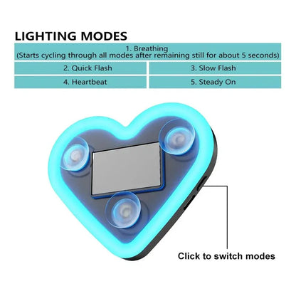 🔥Last Day 49% OFF - Solar Powered Wireless LED Heart Shape C-Pillar Neon Light