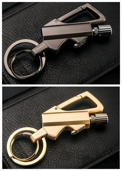 🔥LAST DAY Promotion - 🔥Permanent Match Infinity Lighter with Multitool Keychain Bottle Opener✨