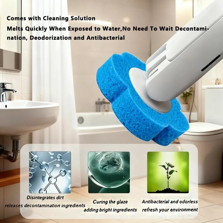 🚽✨Disposable Toilet Brush Set with 24 Cleaner Refills – Hygienic, Wall-Mounted Toilet Cleaning Kit